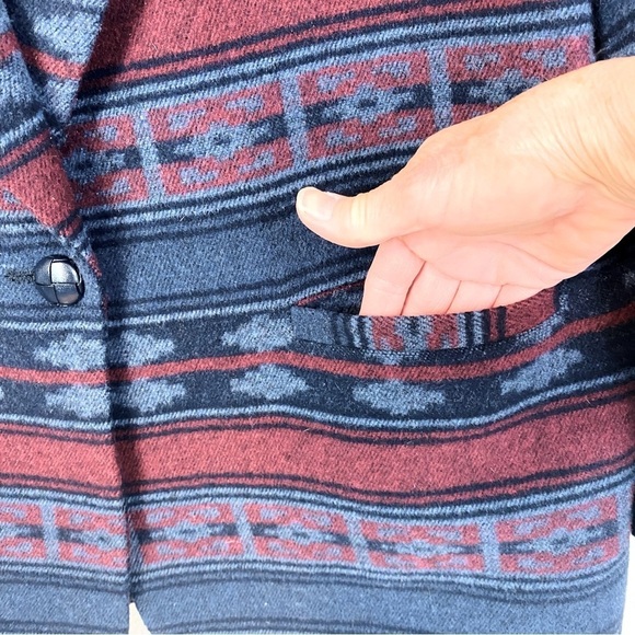 Braetan Aztec Wool Blend Lined One Button Blazer Size XL - Picture 3 of 5